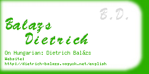 balazs dietrich business card