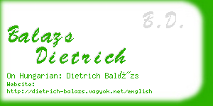 balazs dietrich business card